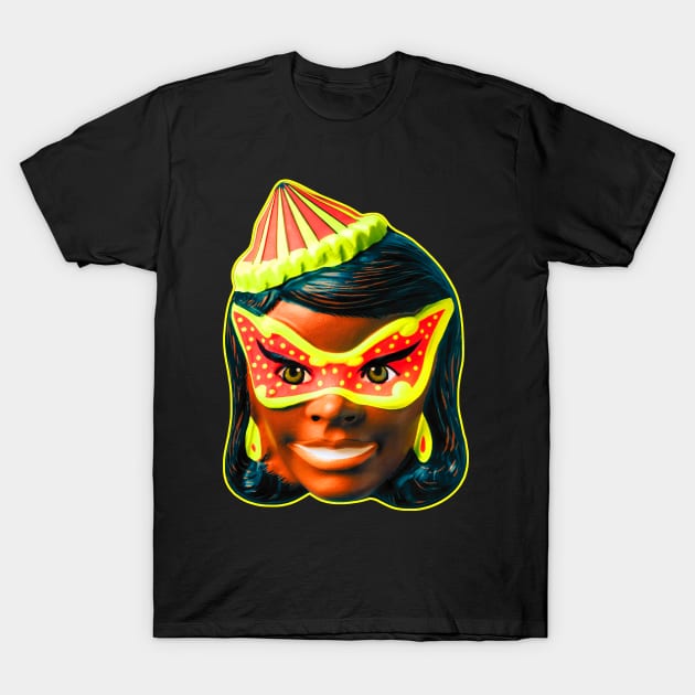 Mask of a Lady in A Mask T-Shirt by TJWDraws